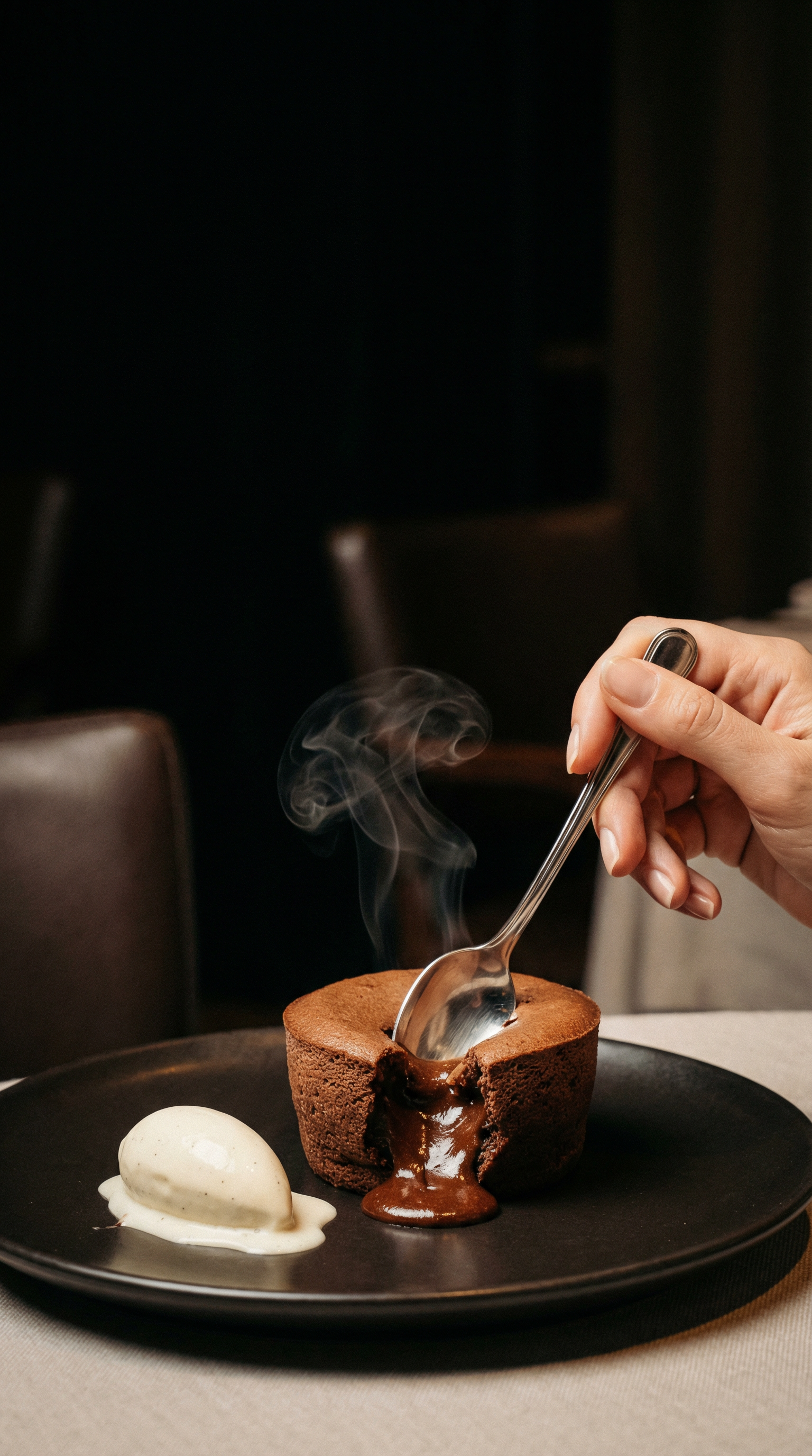 Chocolate lava cake dessert