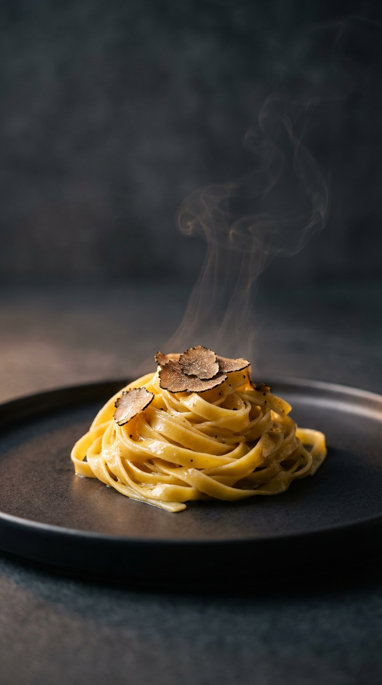 Truffle pasta premium plating